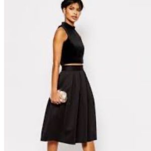 ASOS Scuba A-Line Midi Skirt
